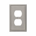 Wormhole 1 Duplex Metro Brushed Nickel Wallplate WO3307863